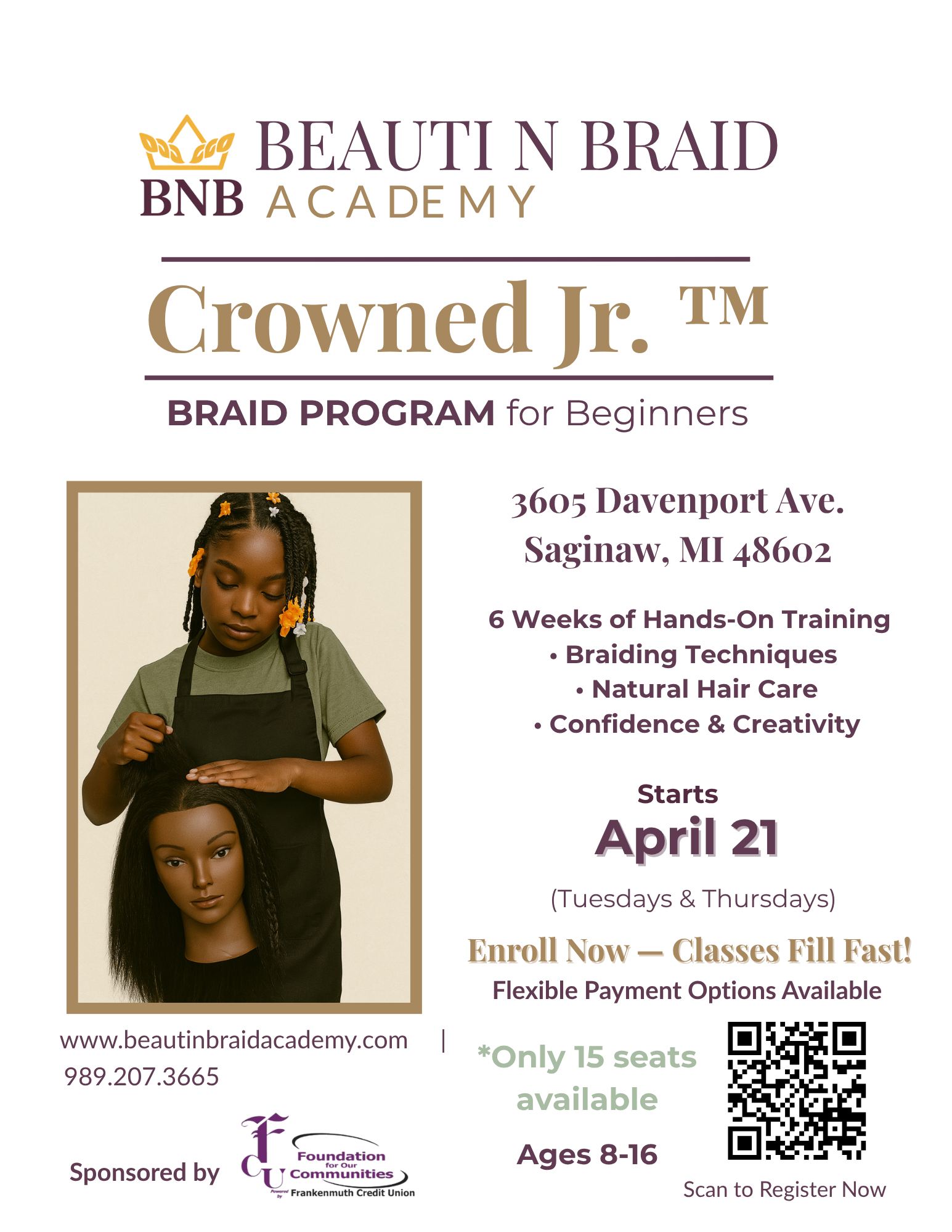Crowned Jr.™ Youth Braid Program