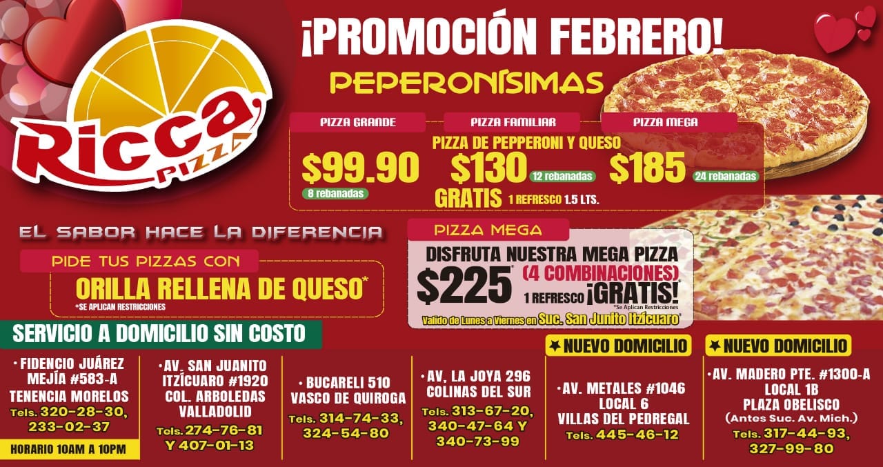 Ricca Pizza | Morelia
