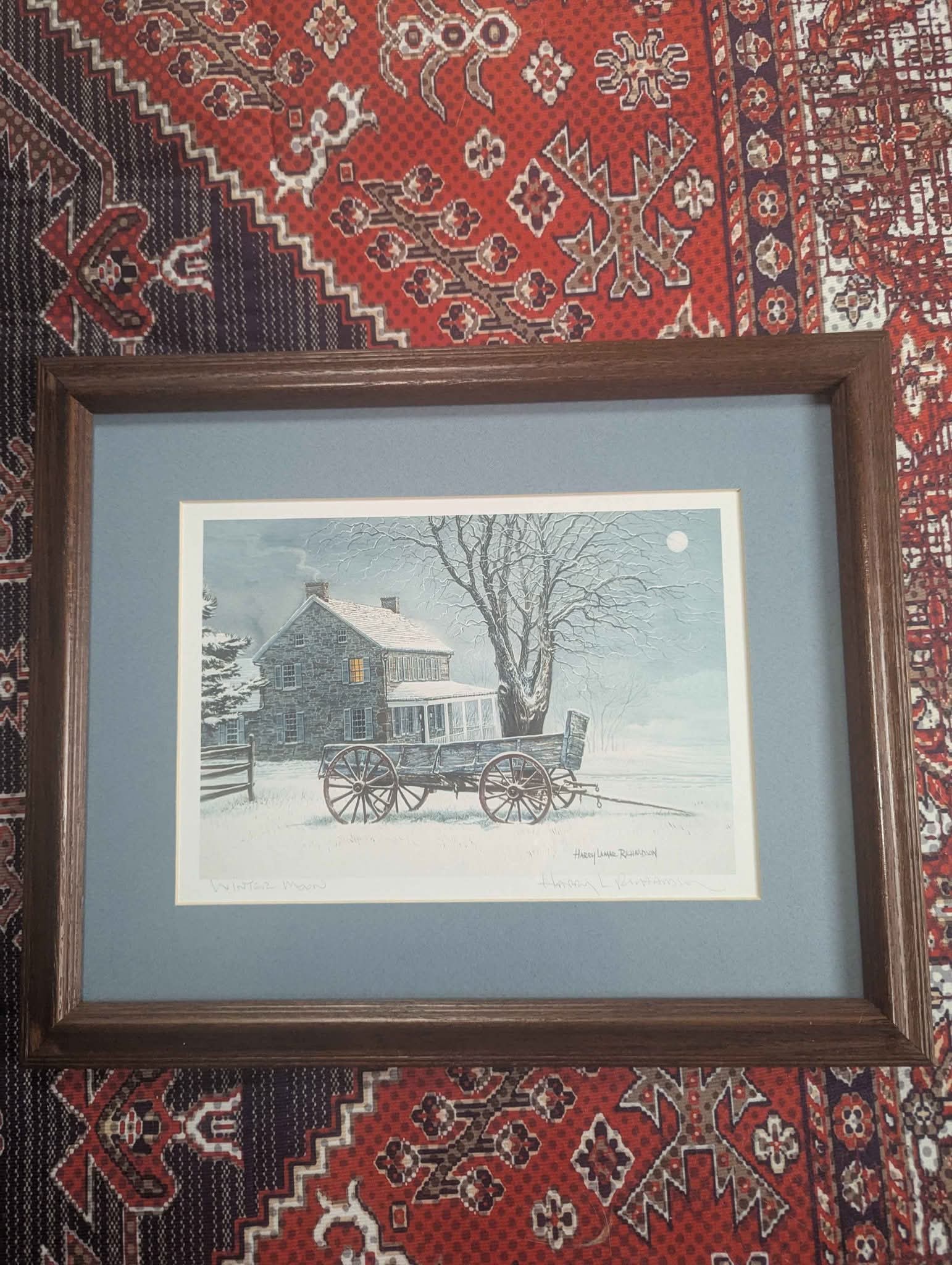 This vintage framed Jeremy King signed limited edition color
