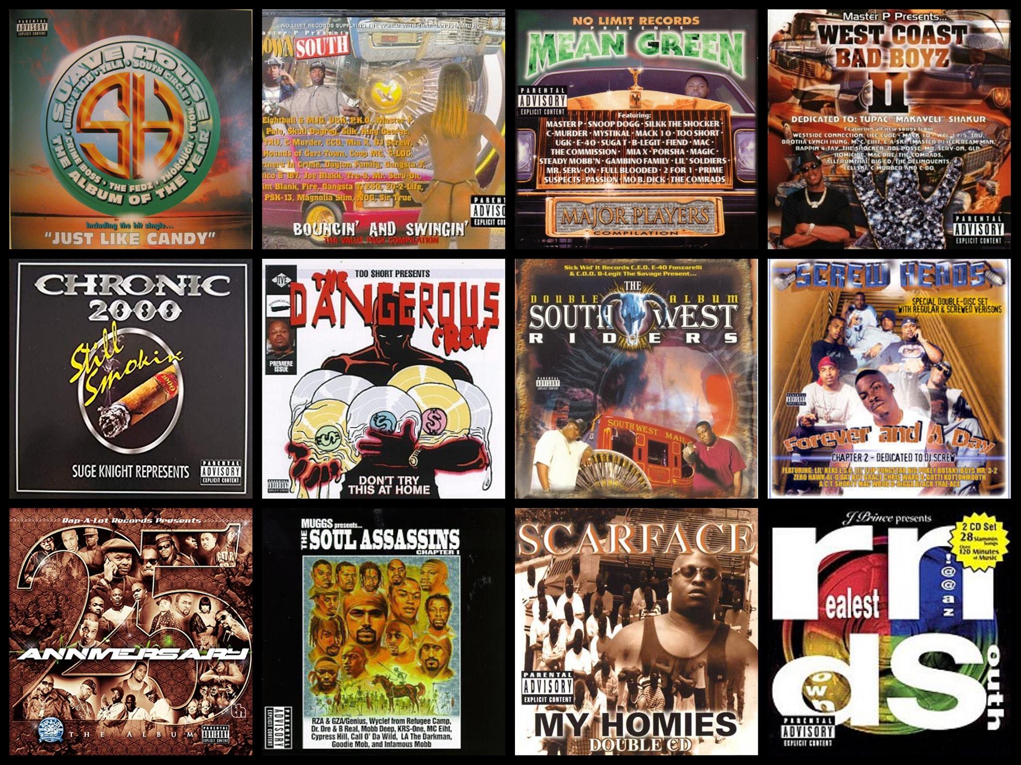 12 of my favorite compilation albums...pure GANGSTA SH*T 