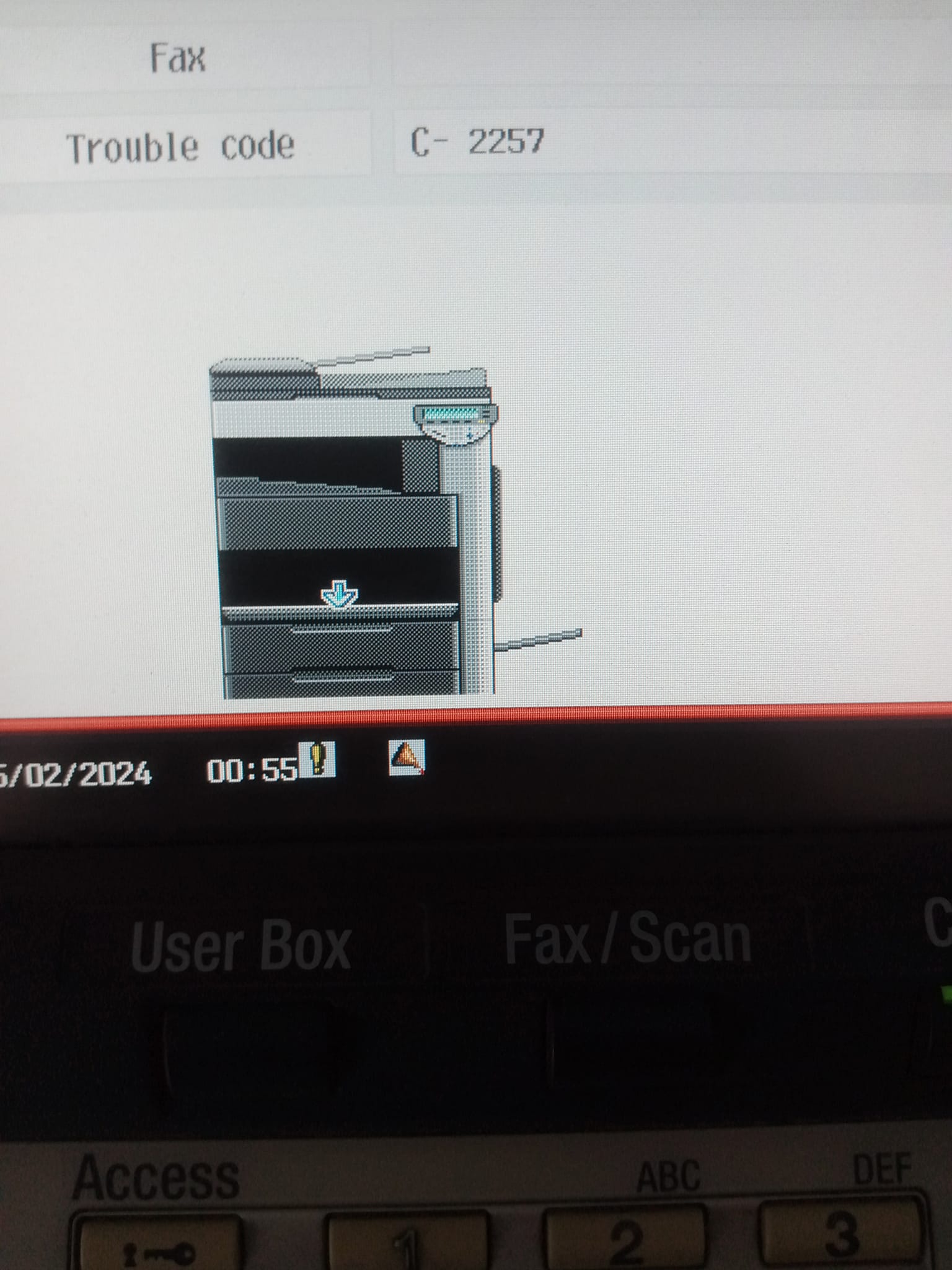 What is the password for Konica Minolta C4065 PP machine?