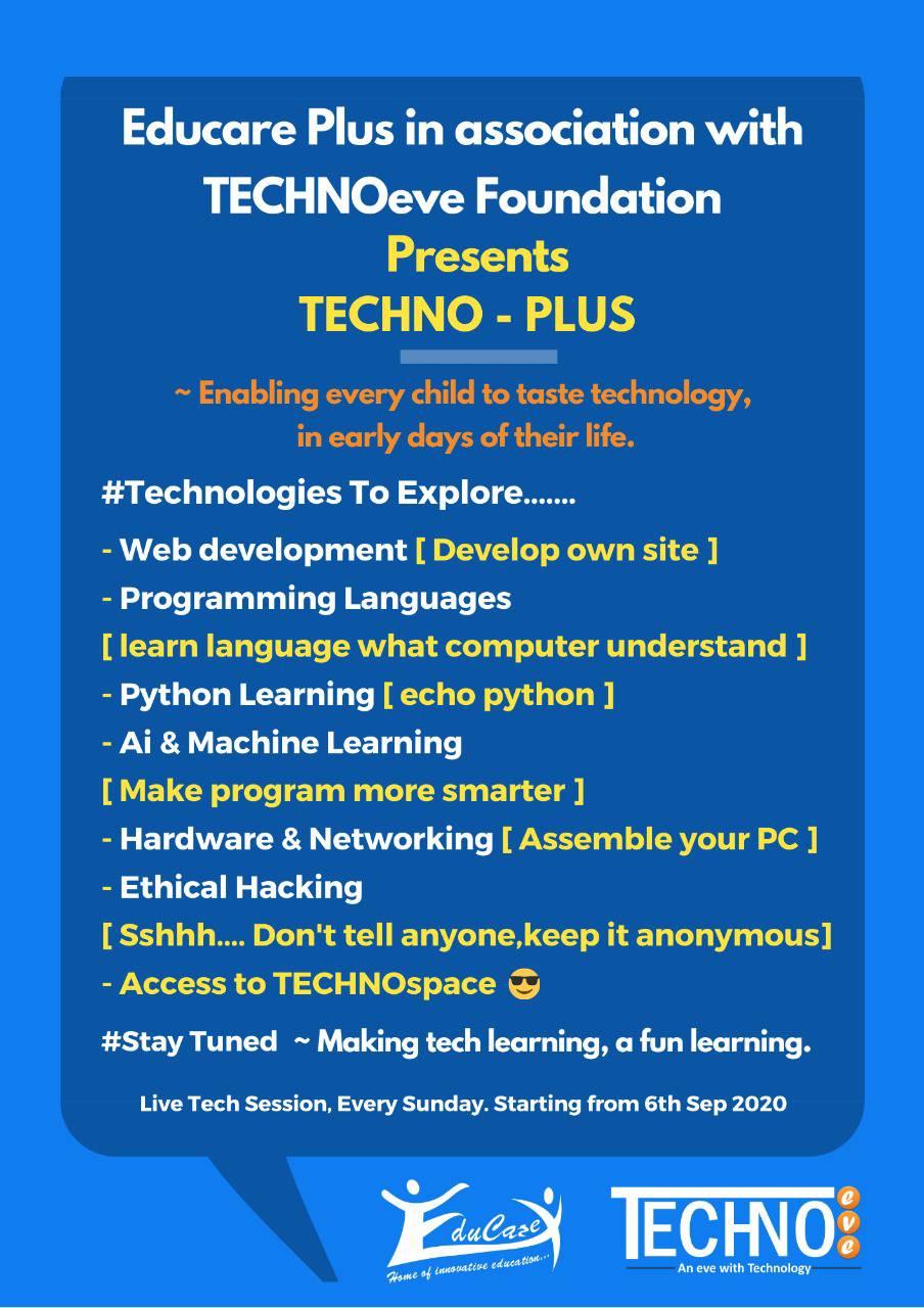 Educare Plus - We are thrilled to announce TECHNO Plus 😍...