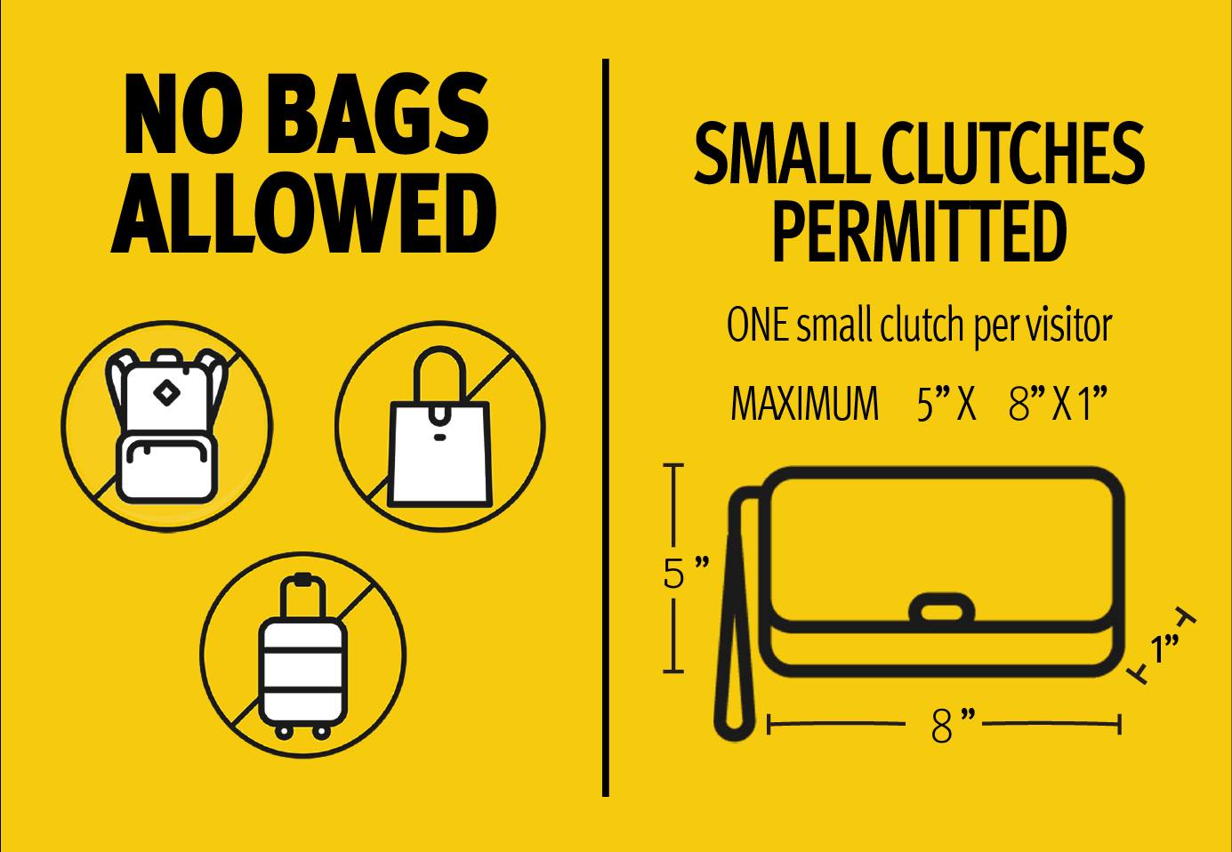 FYI from the Hershey Theatre… Please only bring essential items ...