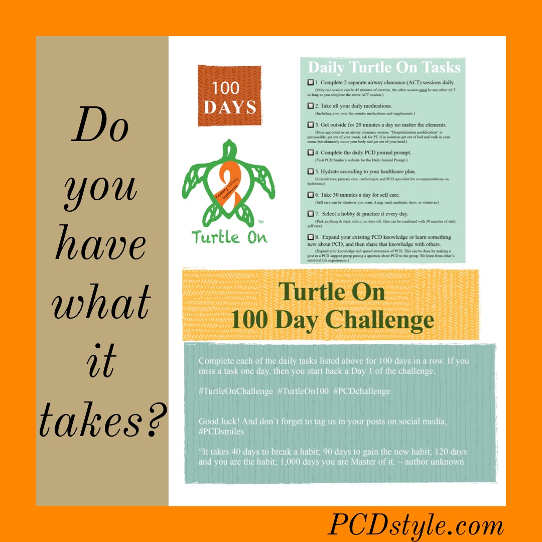 PCD Style - Join the Turtle On 100 Day Challenge and put...