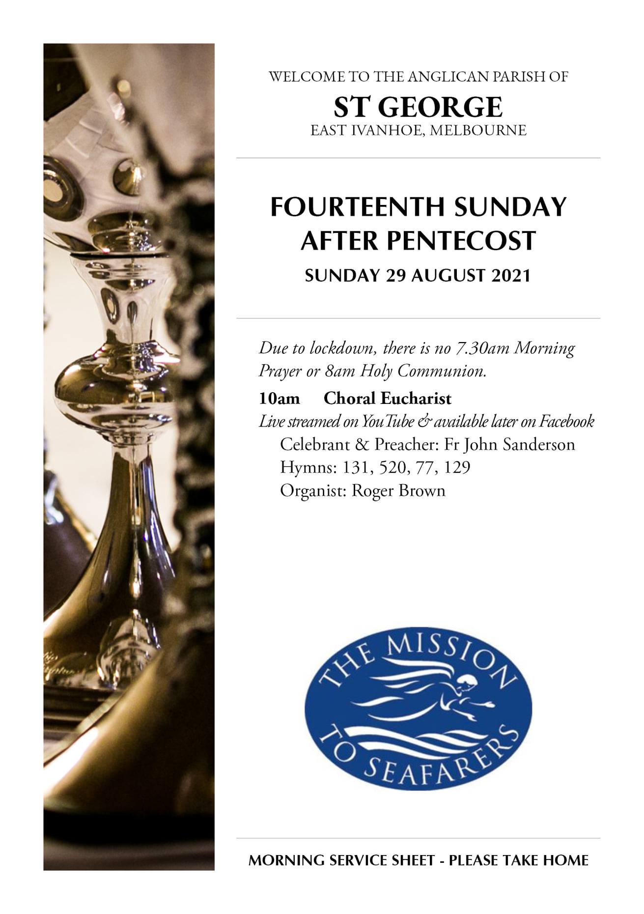 St Georges Anglican Church East Ivanhoe - Sung Eucharist for Pentecost ...