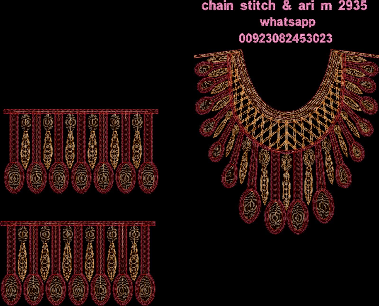Chain stitch / Aari embroidery designs... - Stylo Embroidery