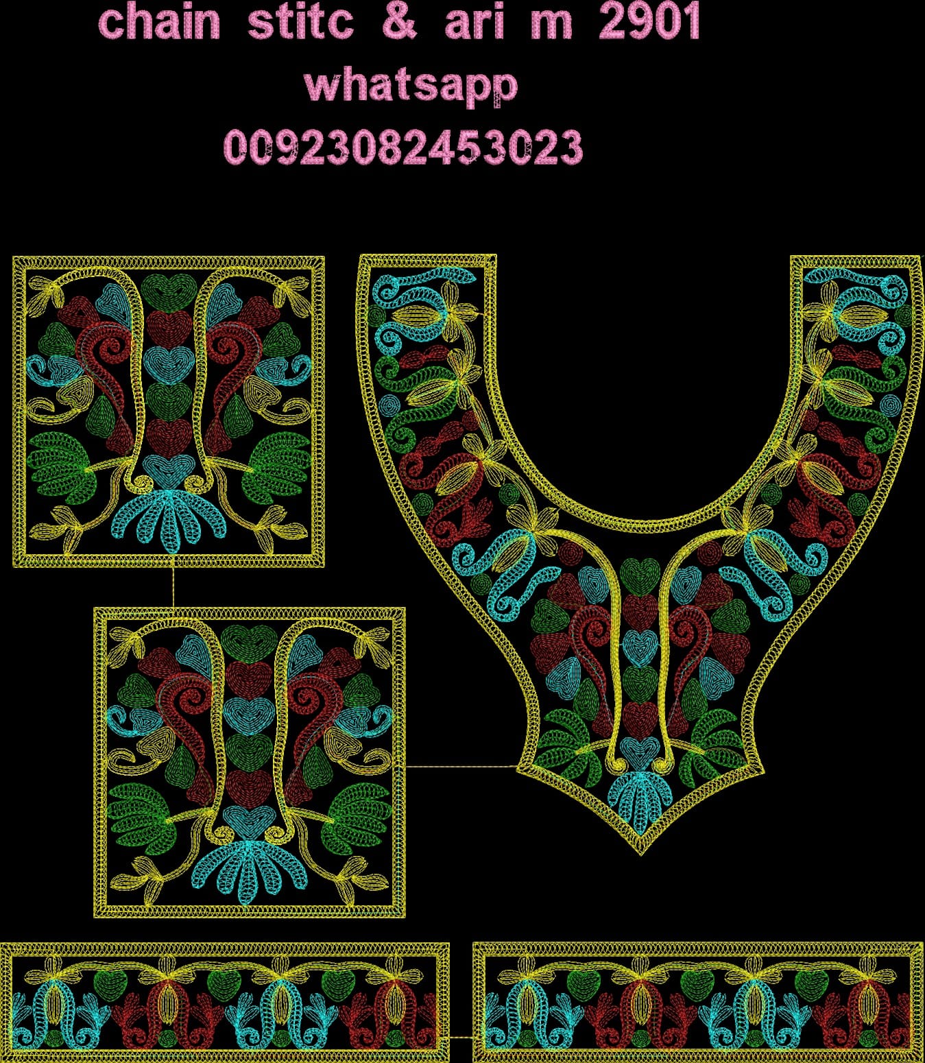 Chain stitch / Aari embroidery designs... - Stylo Embroidery