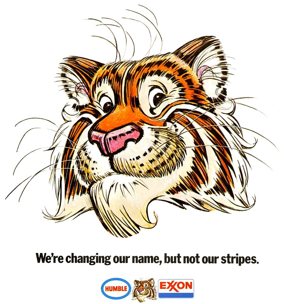 What is the slogan for Exxon's 1972 advertisement?