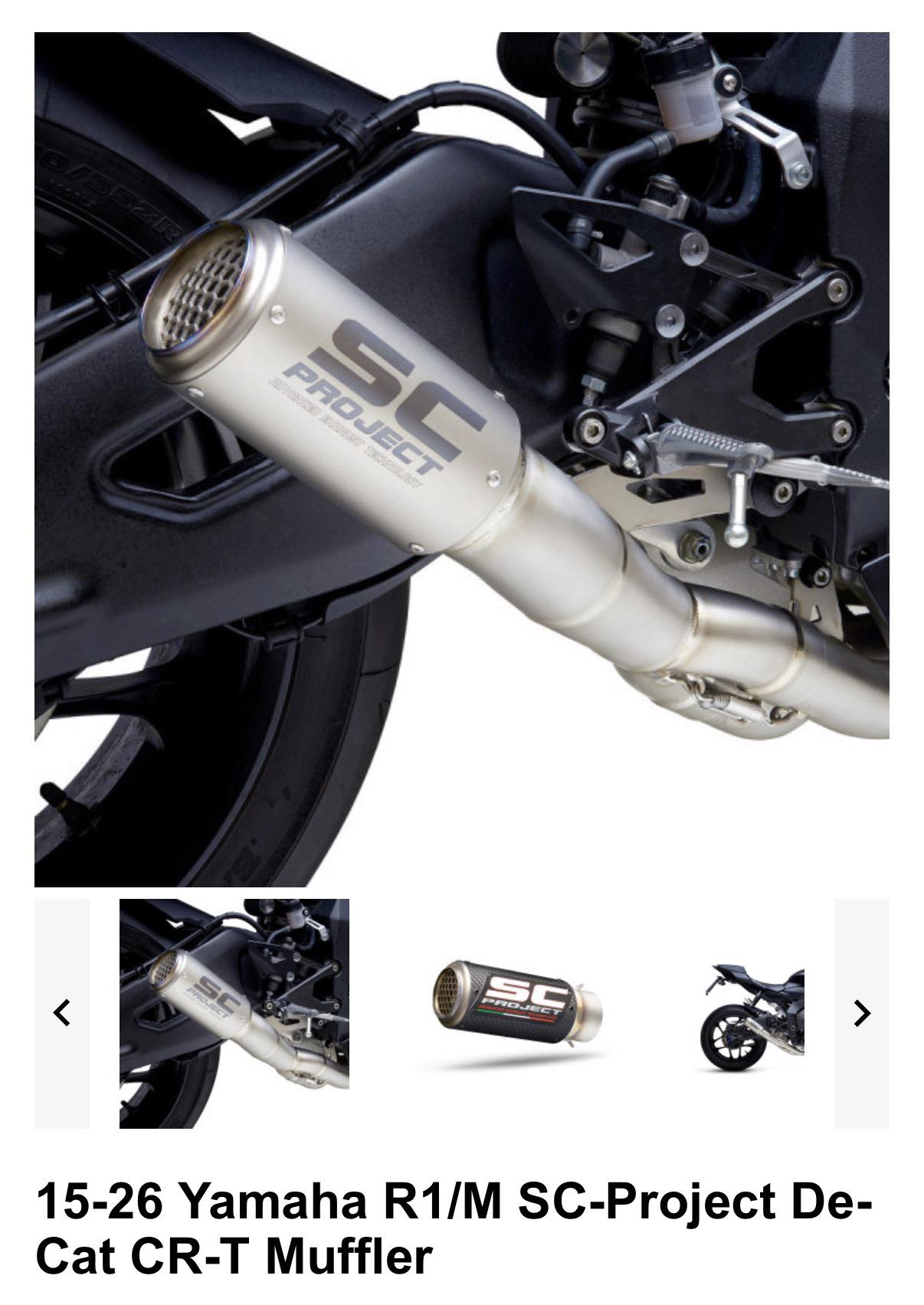 Looking for SC Project CRT 3/4 exhaust for Yamaha R1