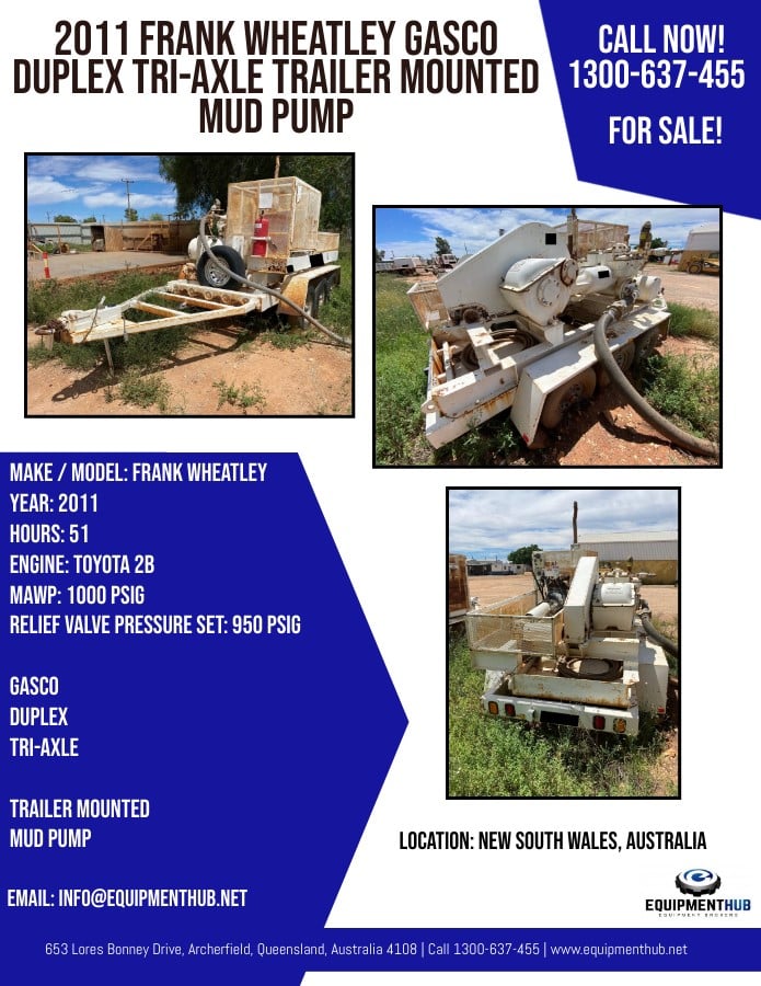 *FOR SALE* 2 x Frank Wheatley Duplex... - SEDS Drilling Rigs