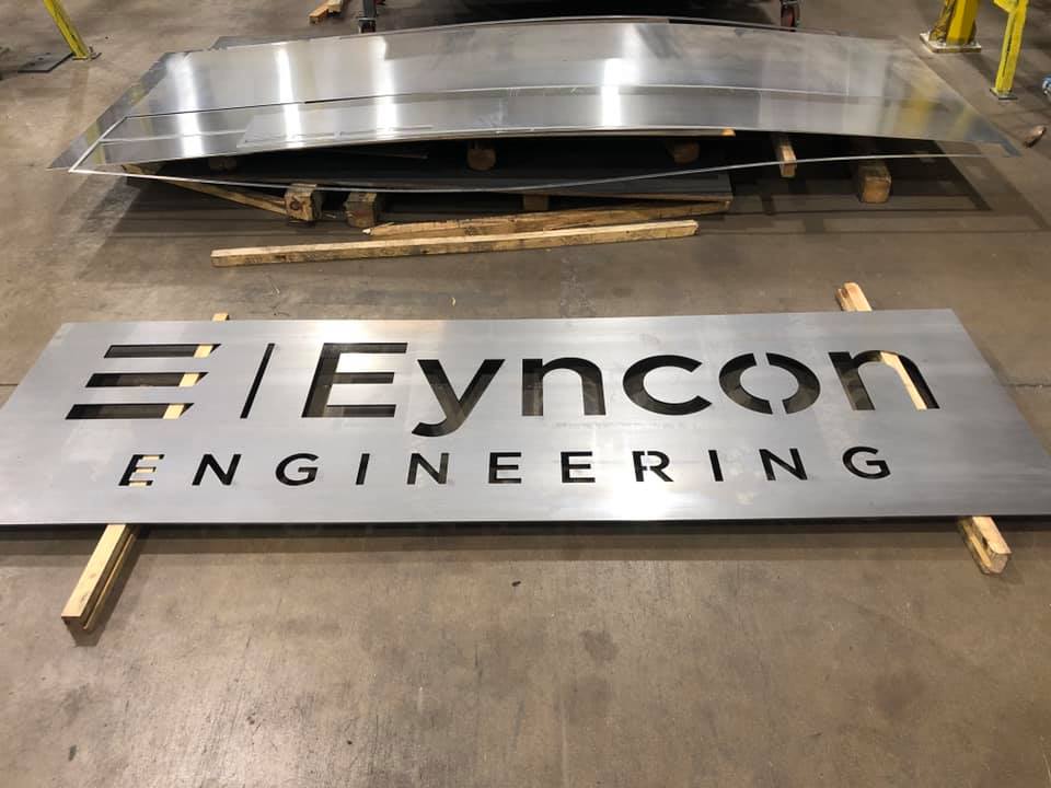 AFC Steel - New laser cut sign for our friends at Eyncon...