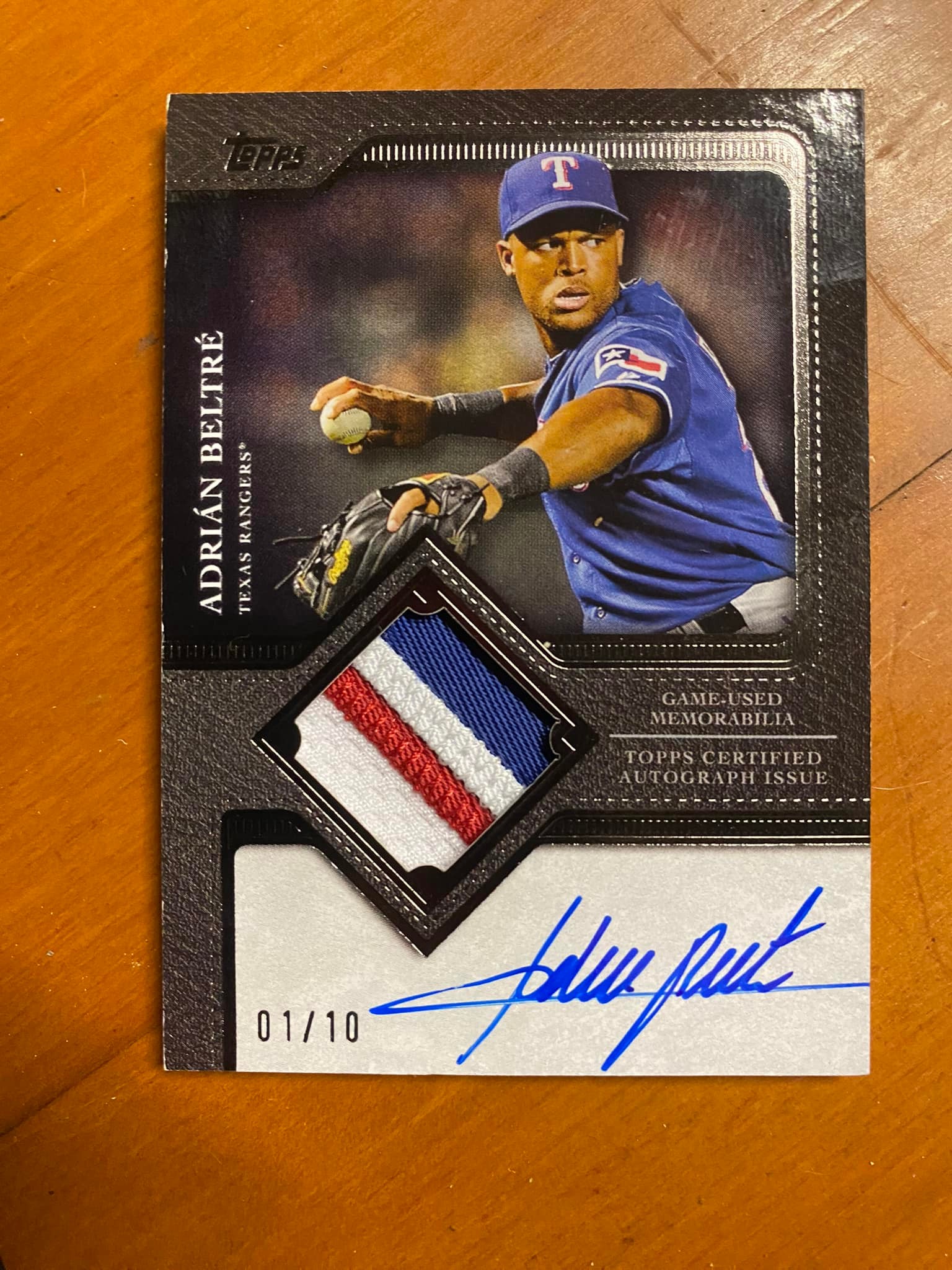 Adrian Beltre 2025 Topps autograph patch card for sale