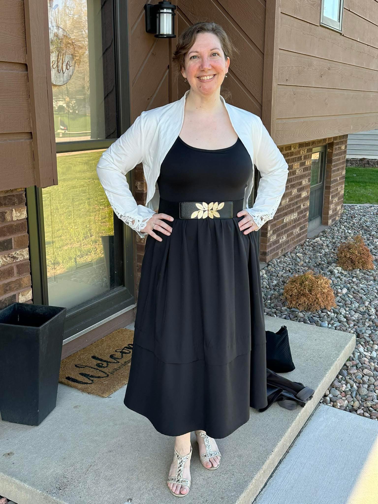 ALDI long black dress review: true to size and comfortable fit