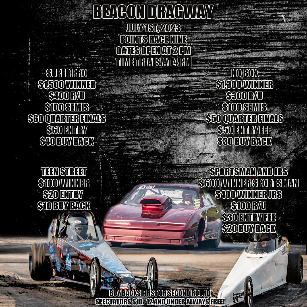 Beacon Dragway - This SATURDAY Points Race Number #9!!!... | Facebook