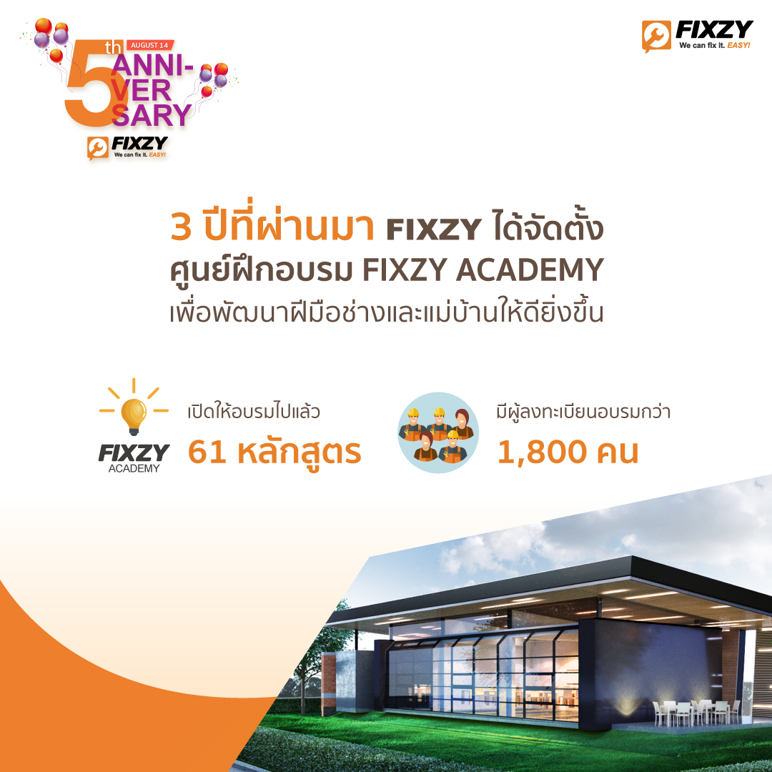 Fixzy - FIXZY ได้จัดตั้งศูนย์ฝึกอบรมในชื่อ FIXZY Academy...