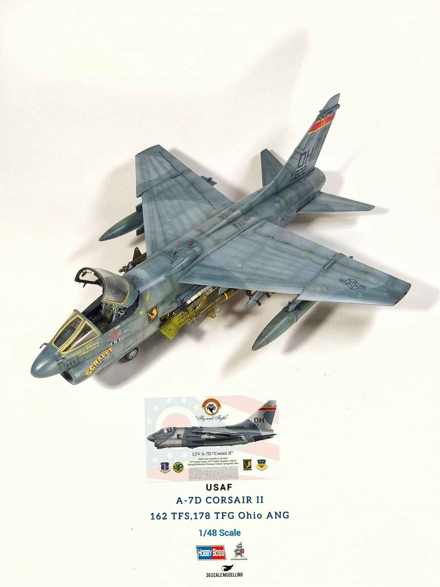 Ohio Air National Guard LTV A-7D Corsair II model kit
