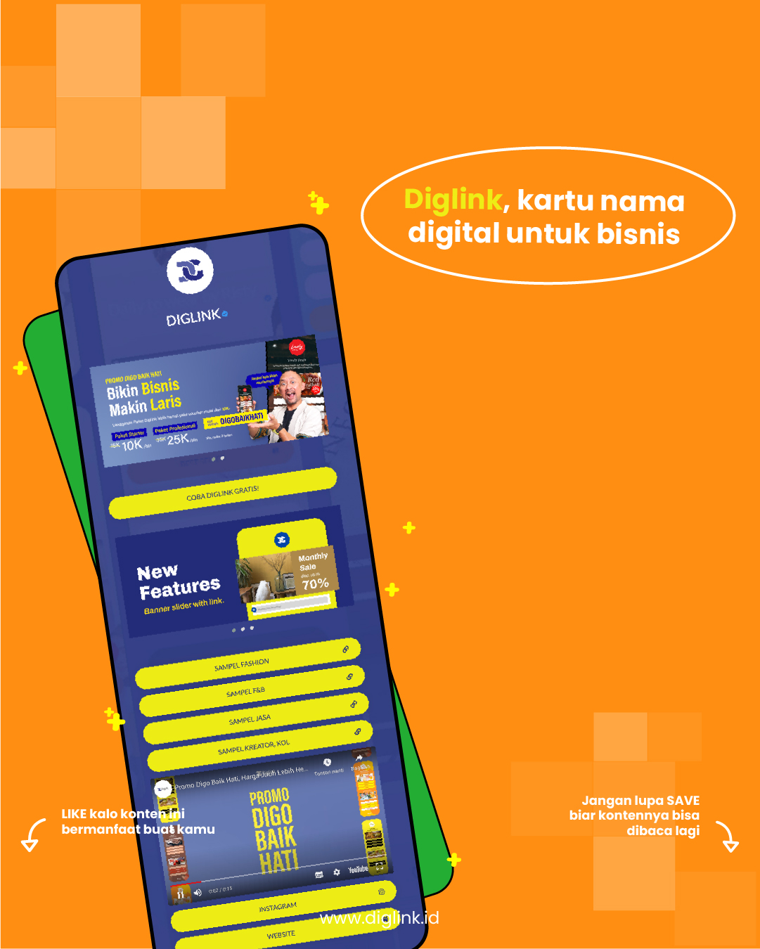 Diglink.id - Gunakan DigLink sebagai kartu nama digital...