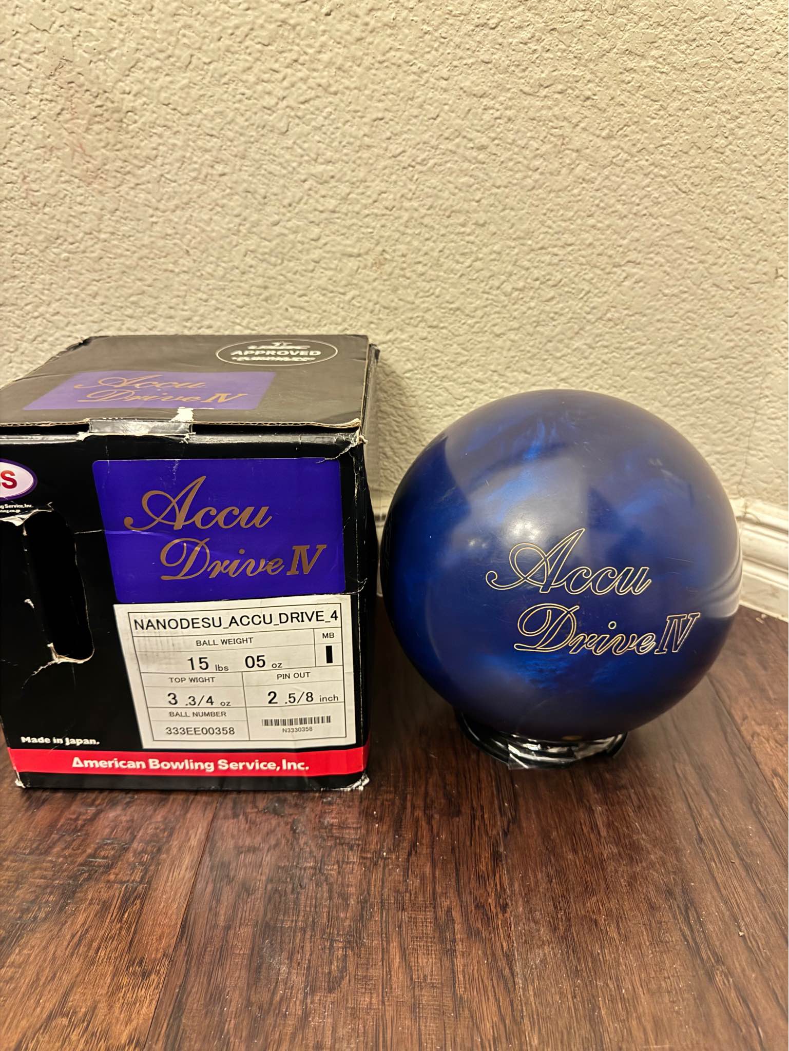 15lb ABS Nanodesu Accu Drive IV Pearl Japan release ball 2H Single 