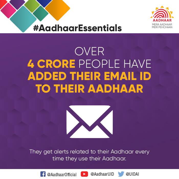 Aadhaar - #AadhaarEssentials To add or update email ID in... | Facebook