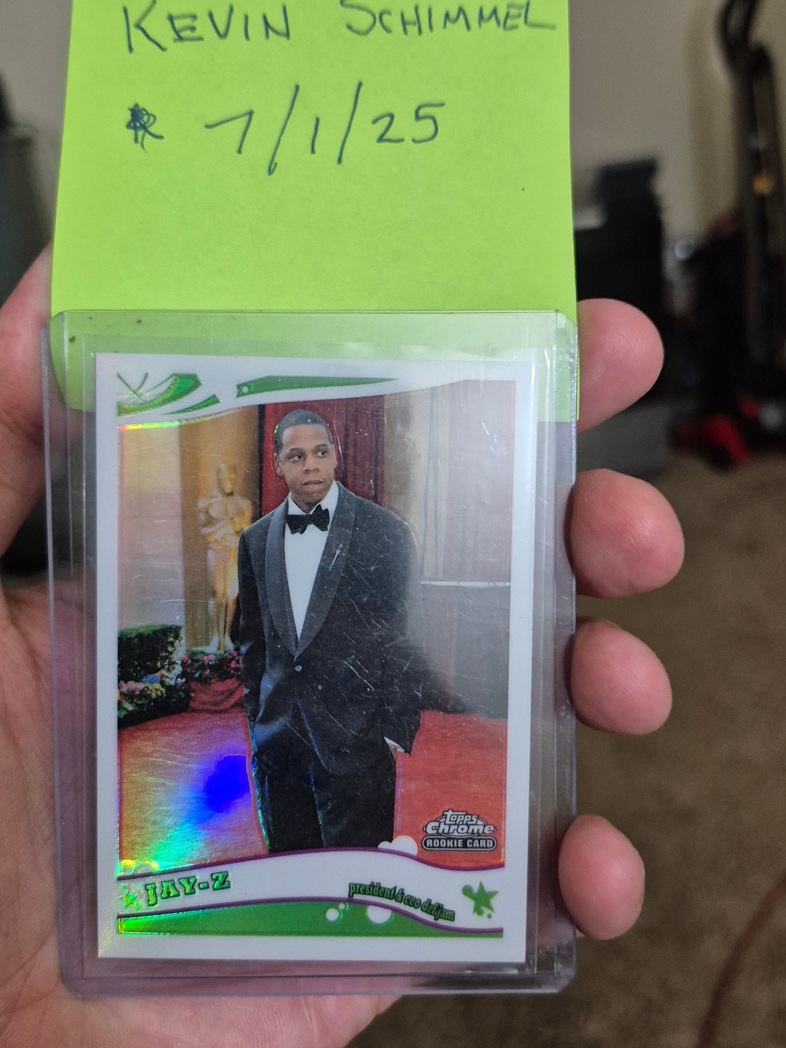 What is the value of Jay-Z Topps Chrome Rookie 587/999 card?