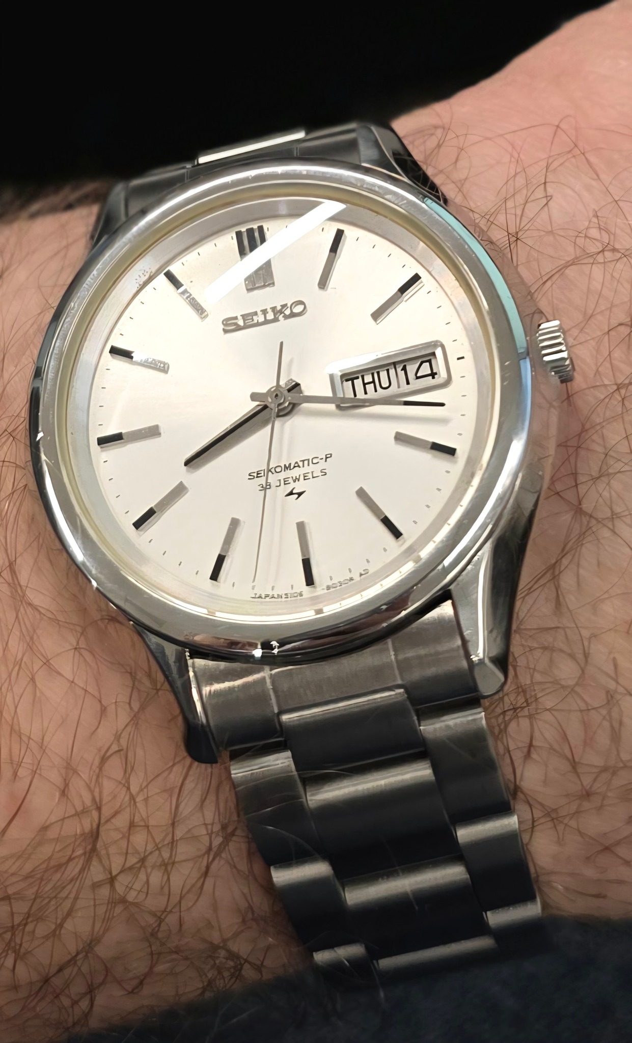 Seikomatic-p 1968 watch with 5106 movement