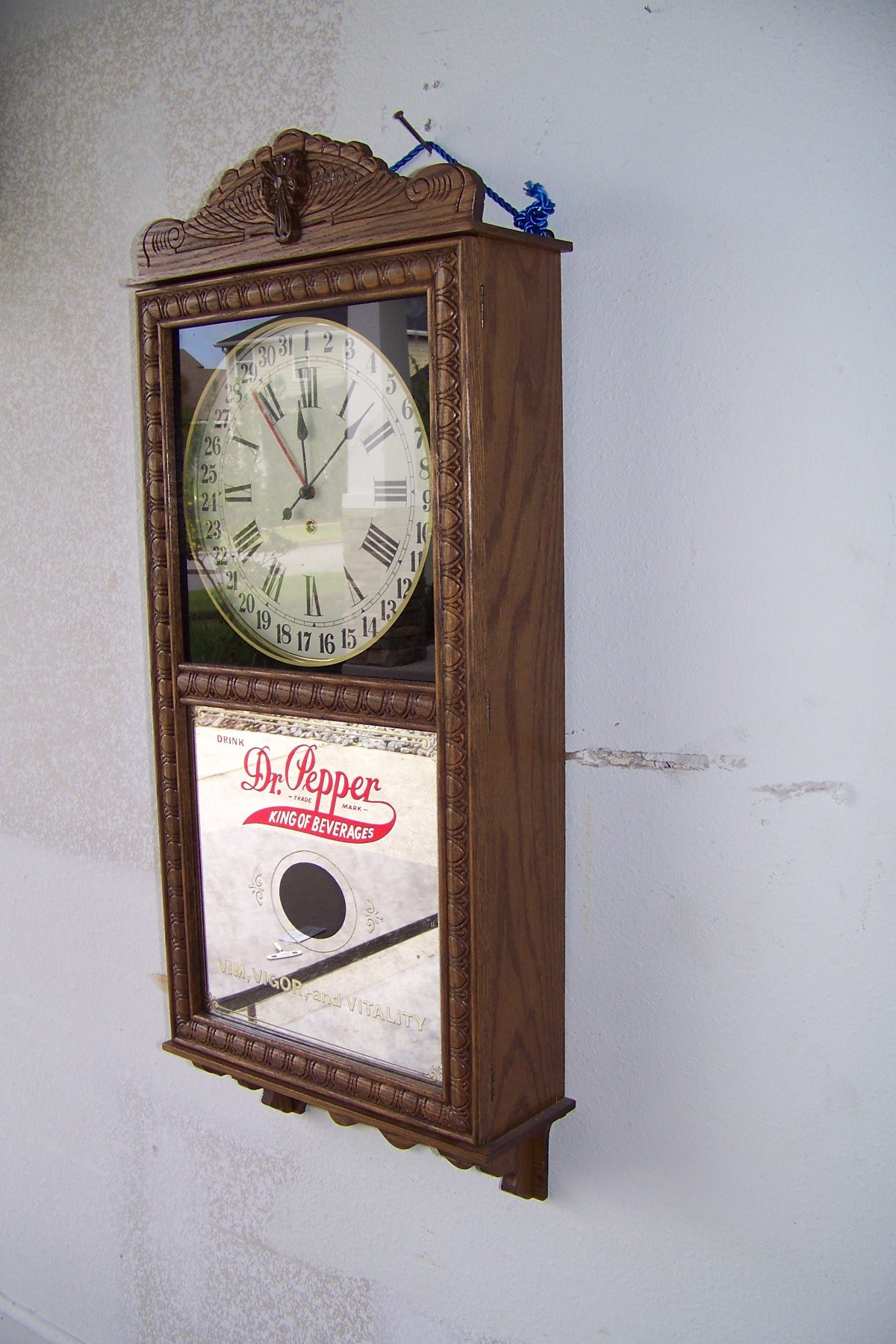 Vintage Large Dr. Pepper Soda Advertising Display Wall Clock As Found ...