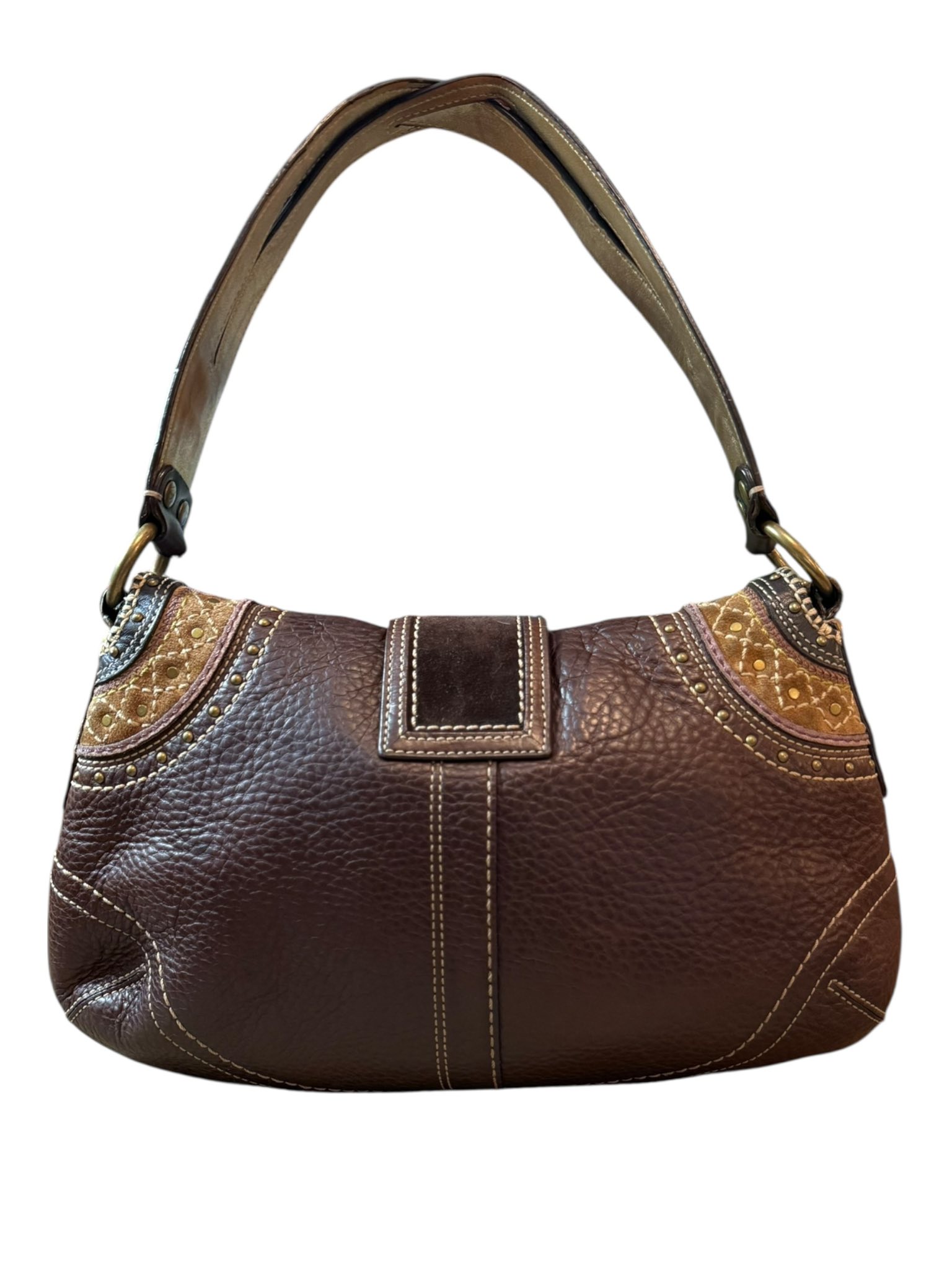 SOLD Coach Soho Embroidered Buckle Flap Bag, style F10479 