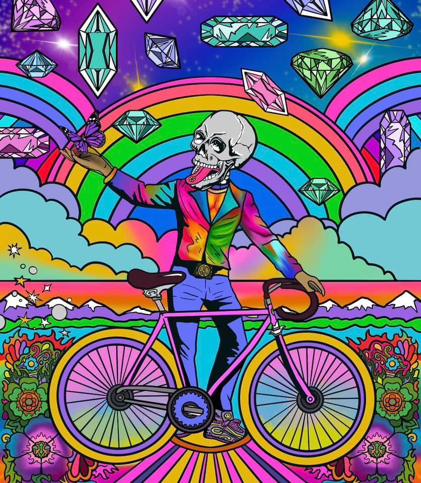 Bicycle Day - 19/4/1943 - 83 years ago !! 🚲💫🧠💫🚲 Artwork