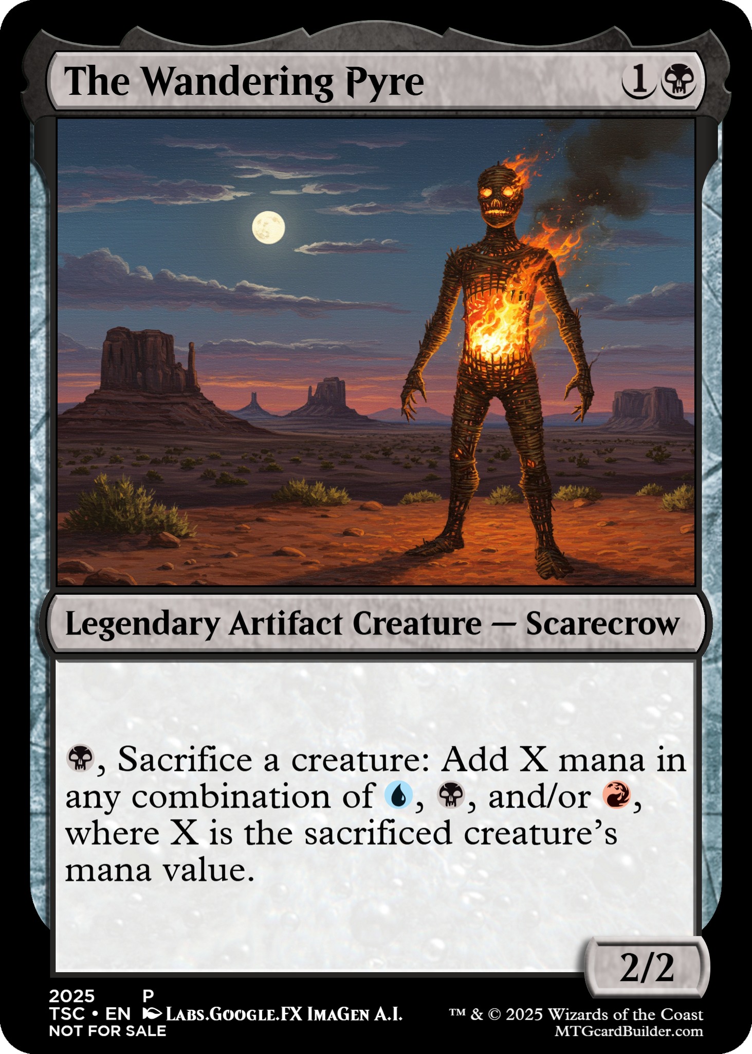 Magic: the Gathering's Burnt Offering card with holographic foil