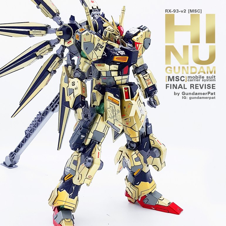 Custom Build: MG 1/100 RX-93-v2 hi-v Gundam Ver. Ka + HWS Parts