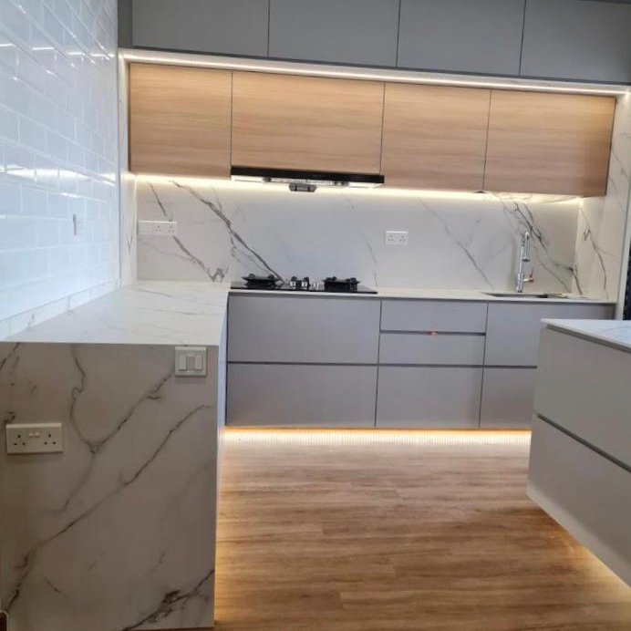 Lian Hin Pte Ltd - The VULCAN counter top and wall backing set the tone ...