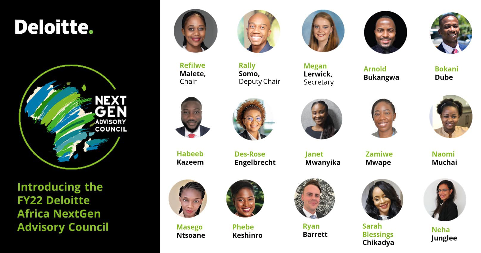 Deloitte - Meet the Africa NextGen Advisory Council... | Facebook