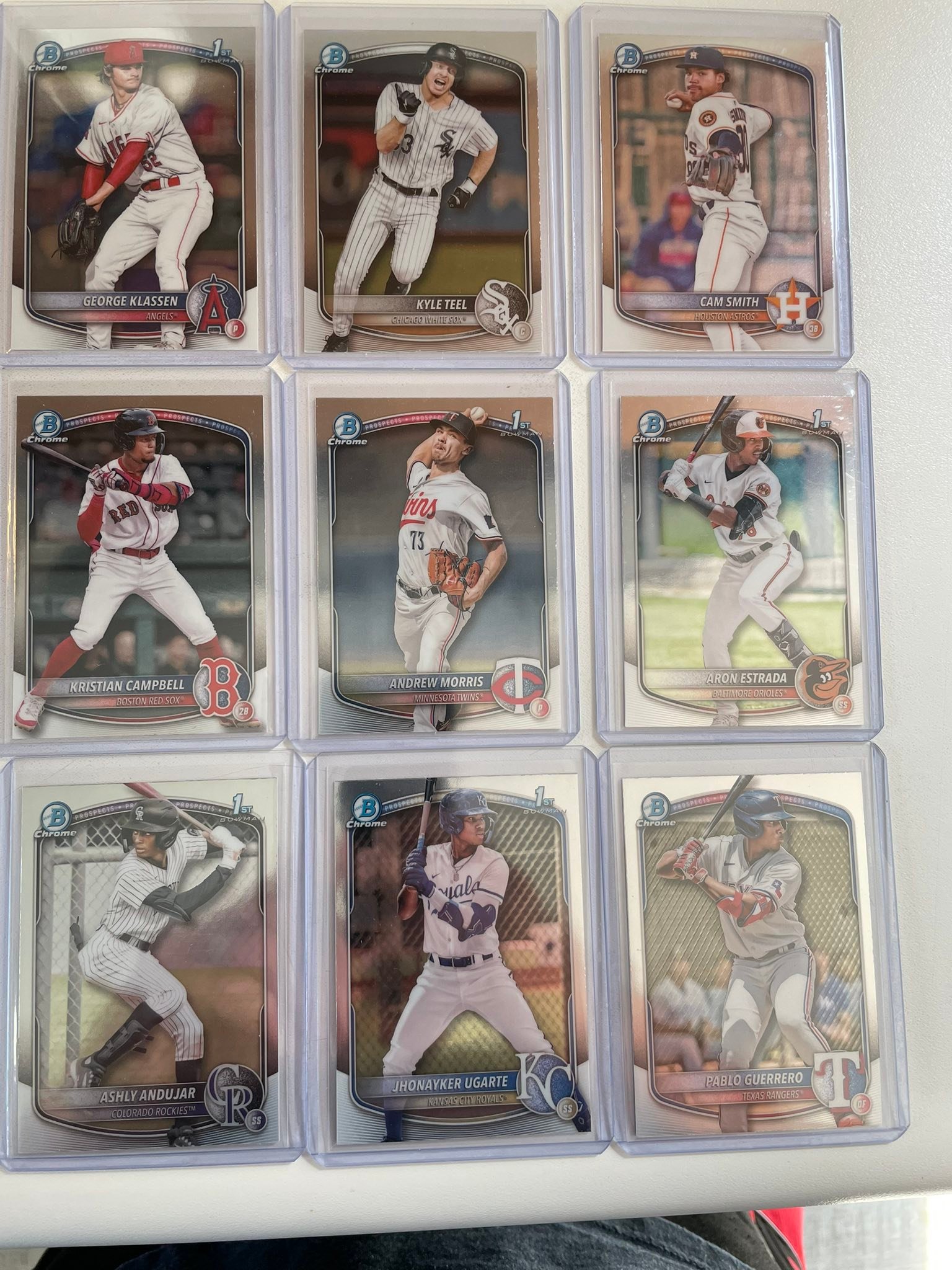 2025 Bowman Chrome Cam Schlttler Yankees 1st Bowman Lot of 11 Cards