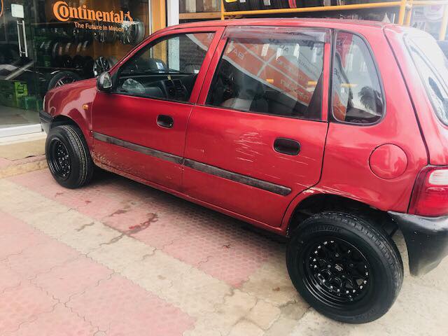 Old zen upgraded to 13” deep dish alloys along with 165/60 R13 in