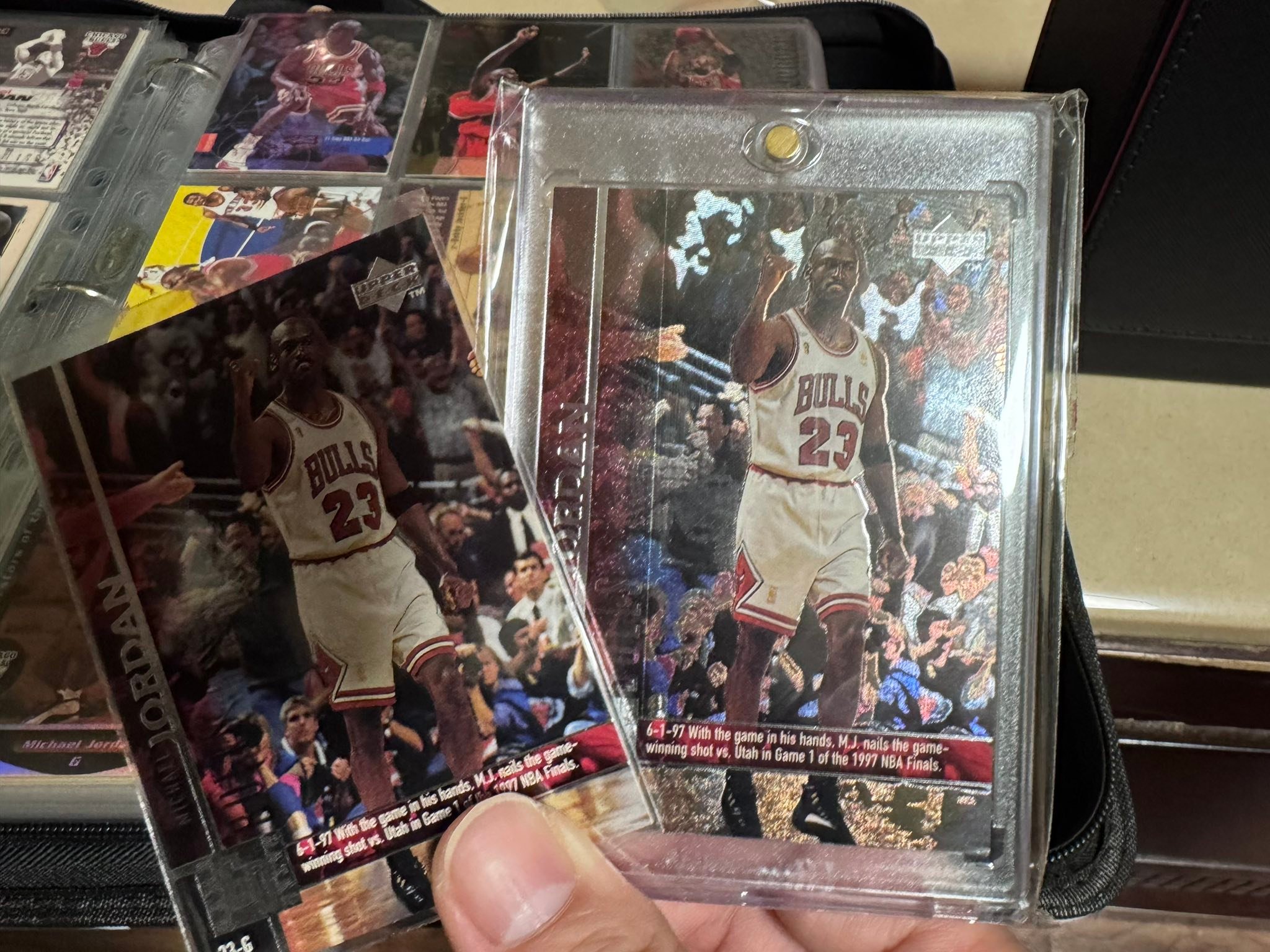 two kind of 1997 upper deck game dated card ，one base card and 