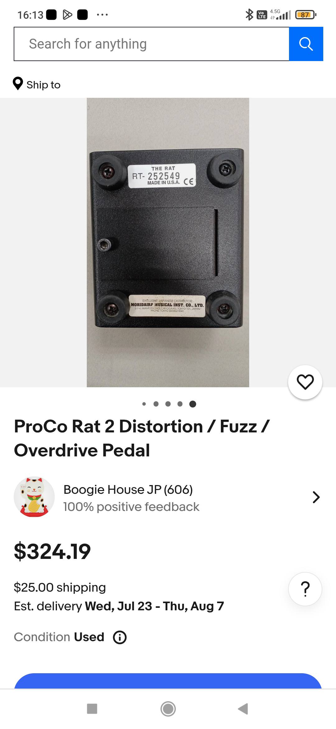 RAT connoiseurs help, the seller claims this pedal is from the