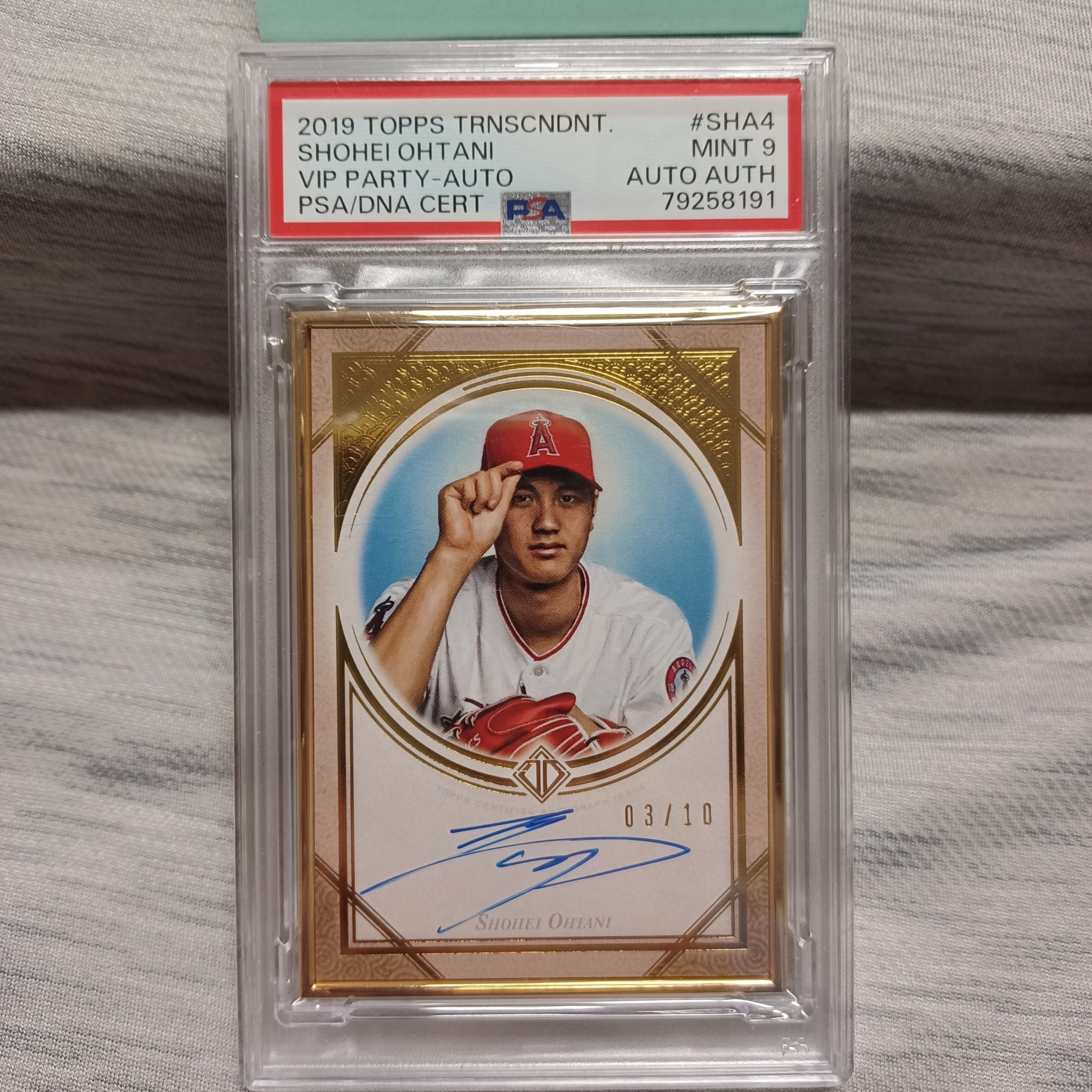 Shohei Ohtani 2019 Topps Transcendent VIP Party auto