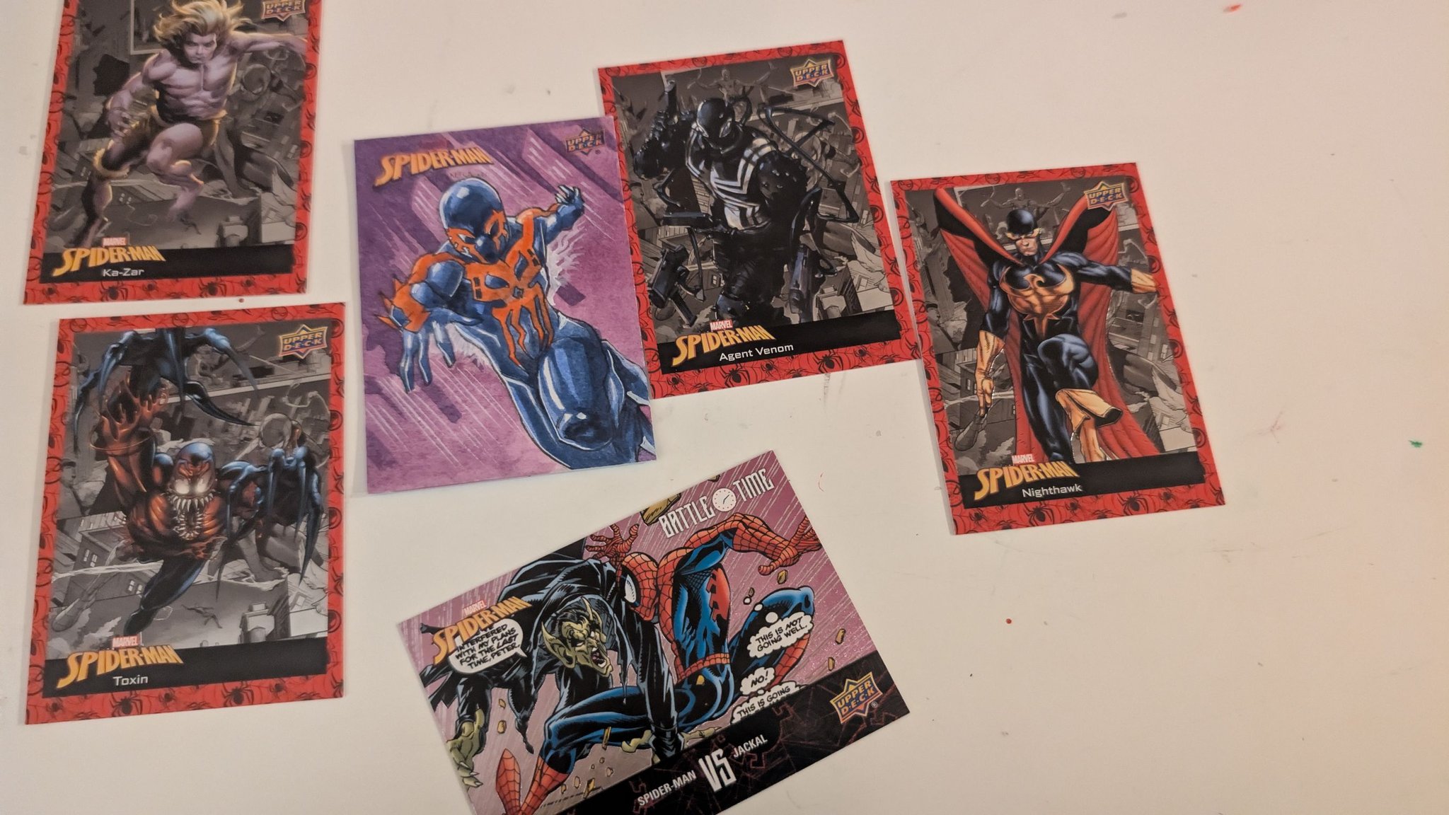 Upper Deck Spiderman cards pulled 1/1 hand drawn sketch card
