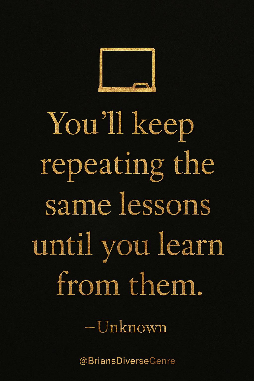 Learn from your mistakes... - Brian's Diverse Genre | Facebook