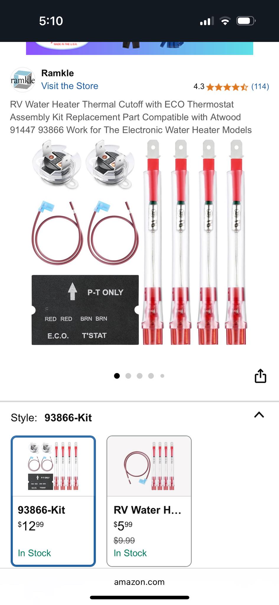 Kit Thermostat ECO Avec Coupe-thermique Pour Chauffe-eau De Camping-car - 3000W, Cuivre
