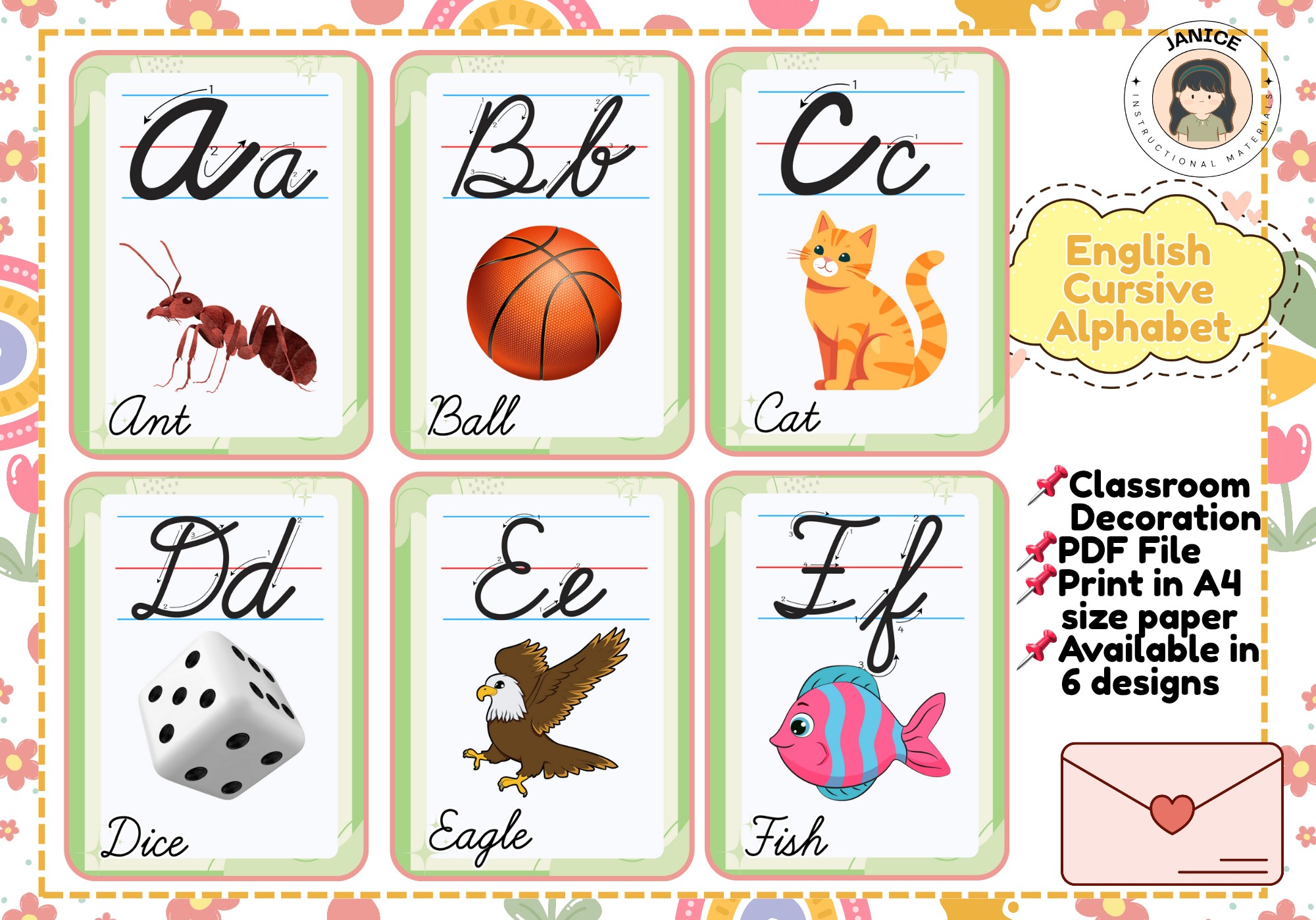 DepEd Classroom Decors & Printable School Materials | English Cursive ...