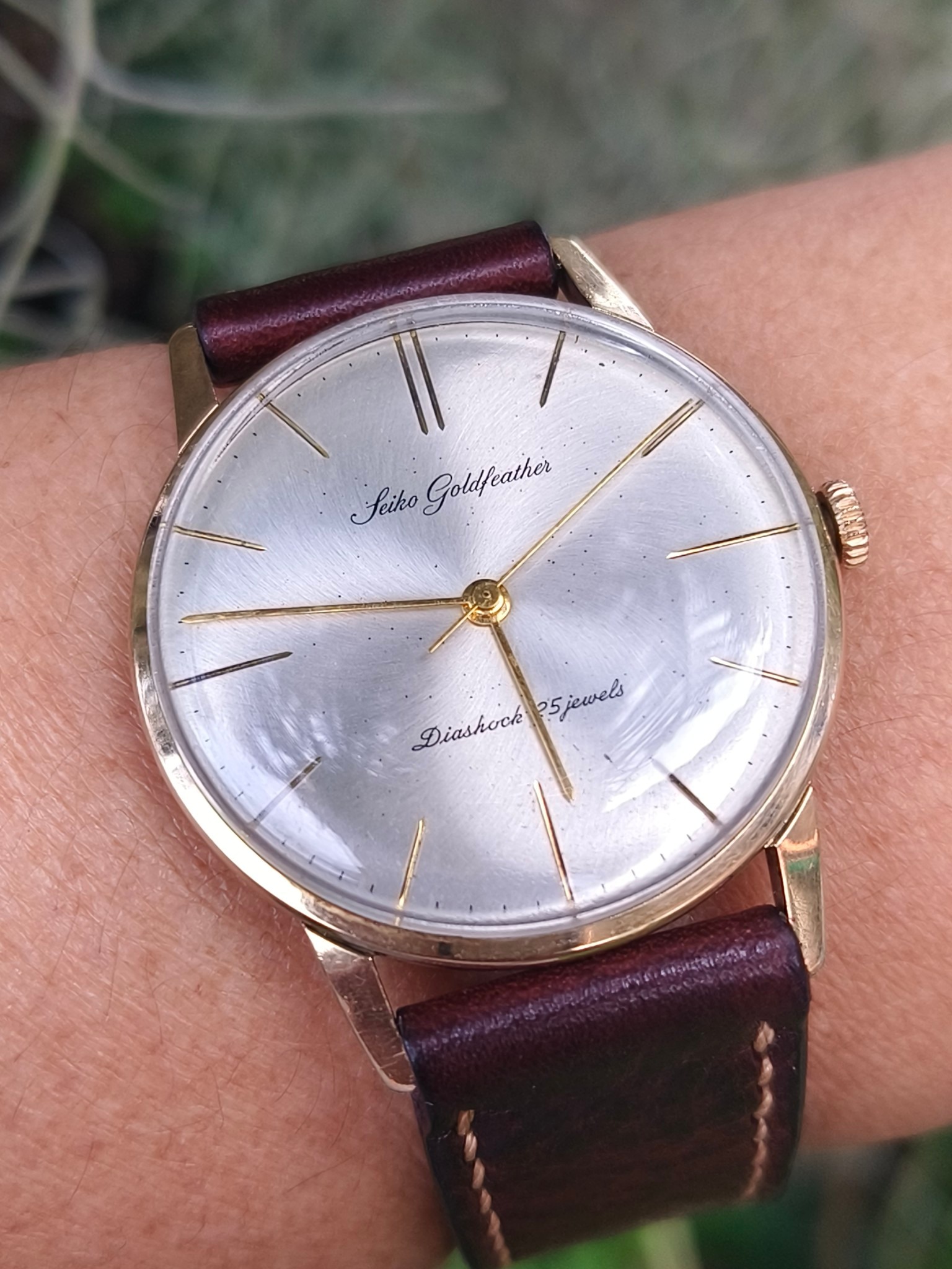 Vintage Seiko Gold Feather 25 Jewels Gold Filled 14K, Year.1961 