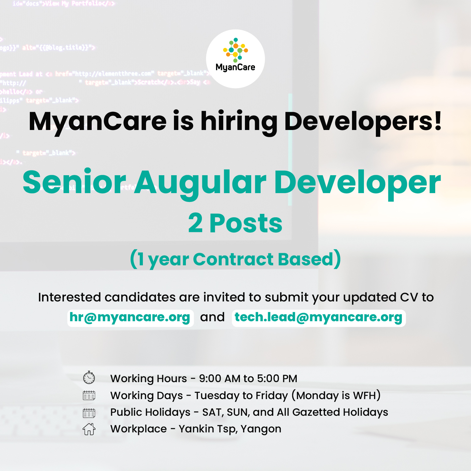 MyanCare - Senior Angular developer – 2 Posts Main Responsibilities ...