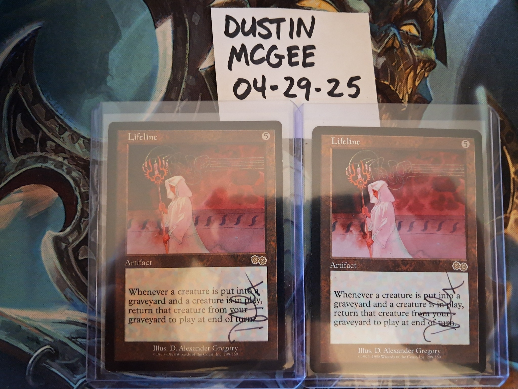 Are artist autos on Urza's Saga Lifeline cards legitimate?