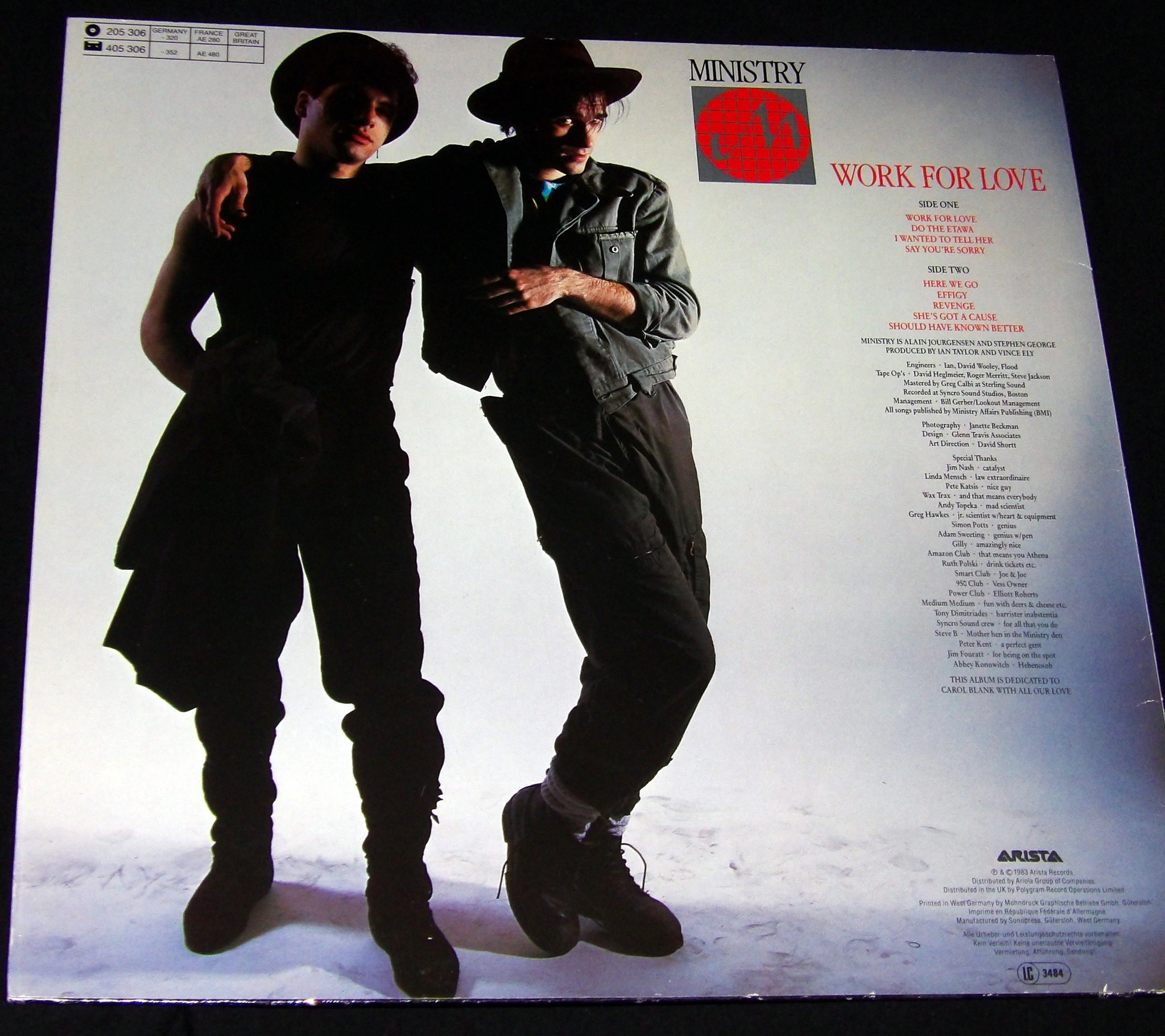 Ministry's 1983 album Work for Love