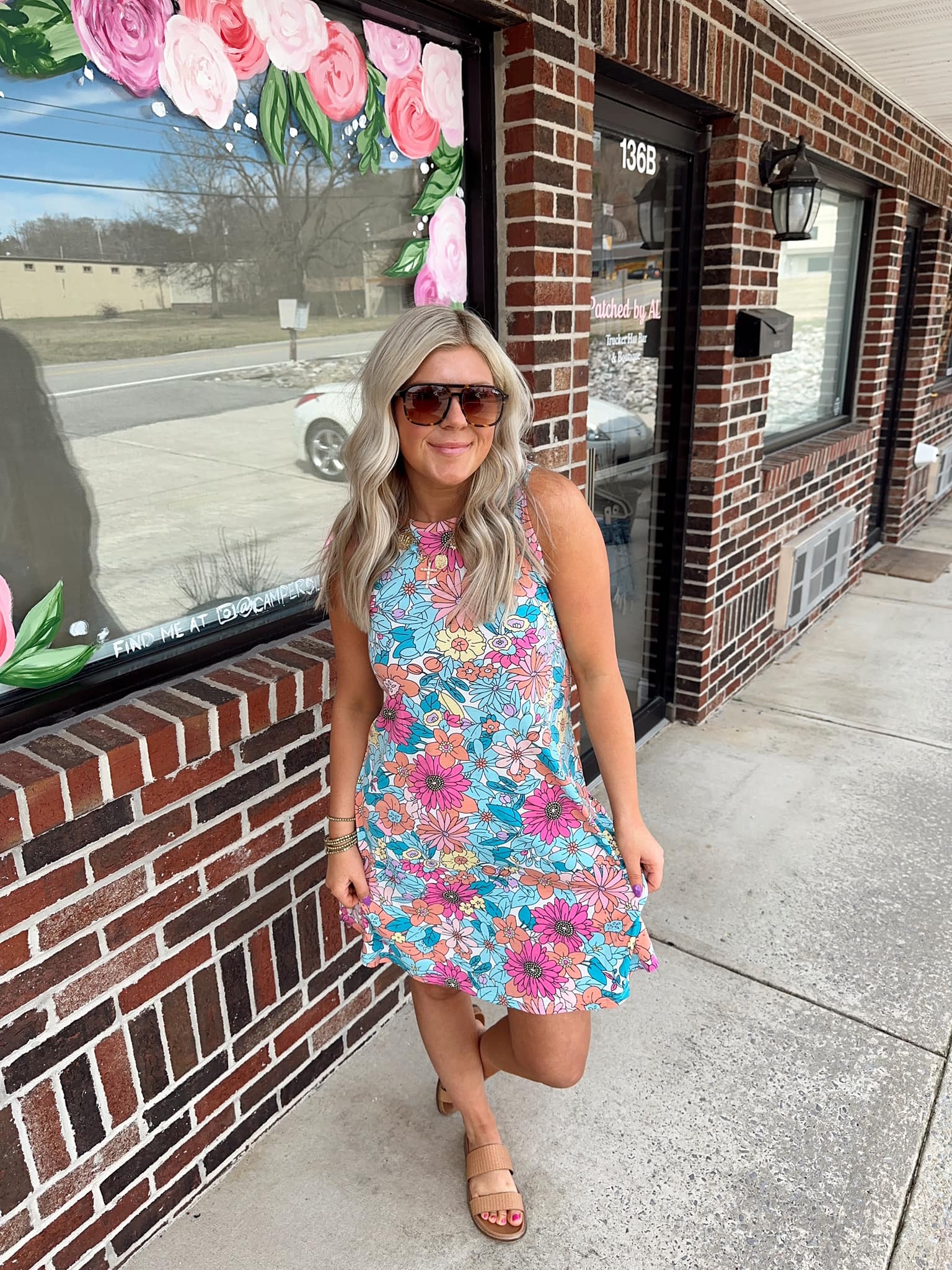 Bright Multi Flower Mini Dress ??? Another perfect spring piece 