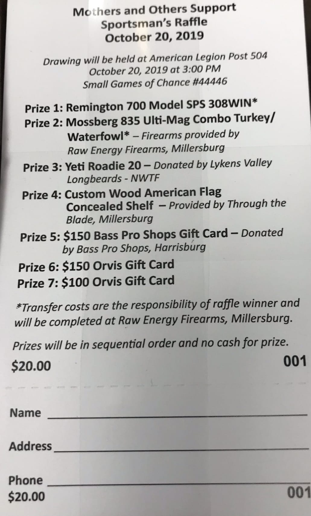Our raffle tickets are in,... - Mothers and Others Support | Facebook
