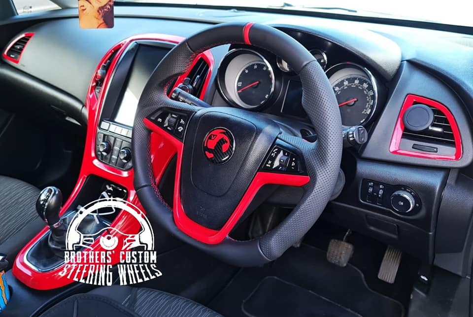 Our new Slasher Edition steering wheel in black suede with gold
