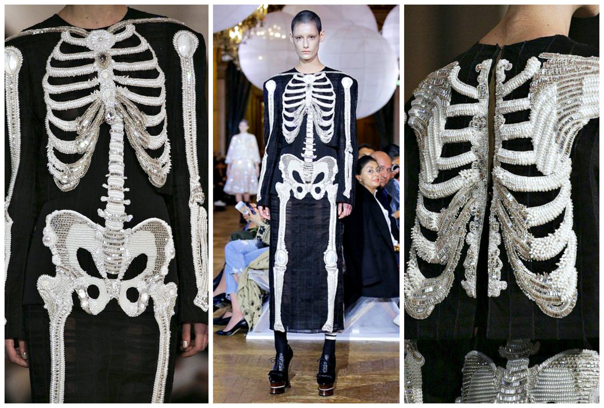 Beaded couture skeleton dress by Thom Browne...Would you rock this?