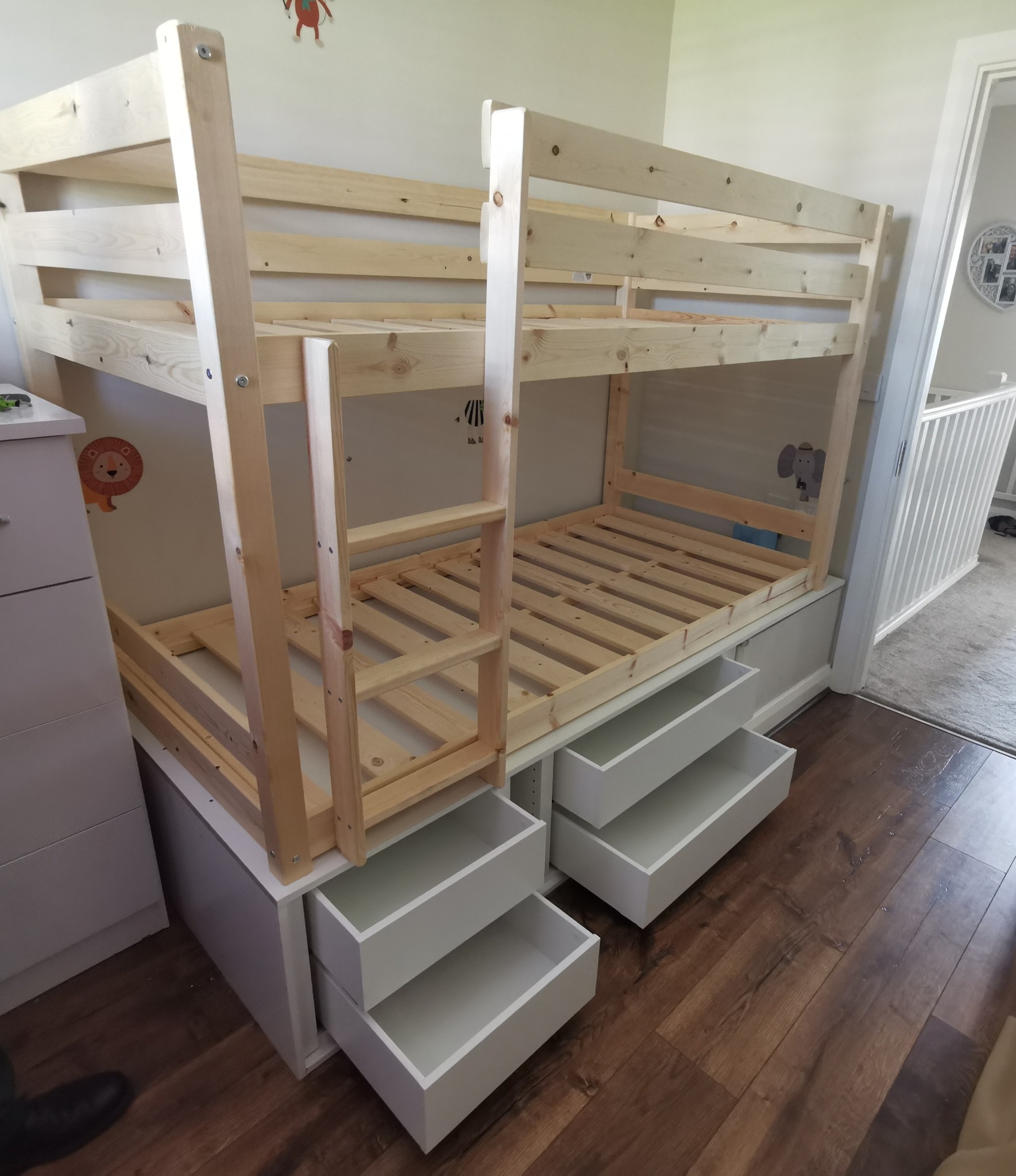 Ikea family bed DIY project for small spaces